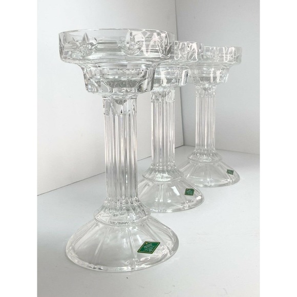 Shannon Accents Set Of 3 Matching Shannon Crystal Tall Fluted